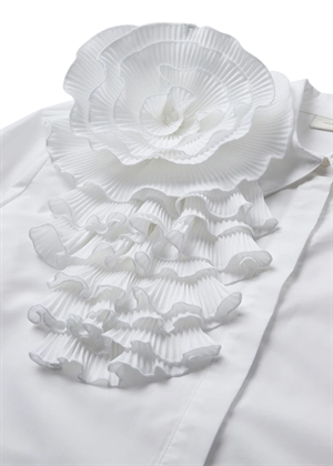 Pleat-Frill skjorte Bright White Copenhagen Muse